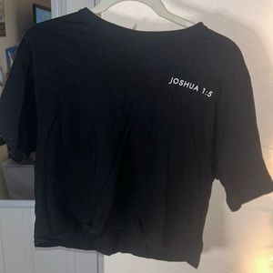 Short sleeve cuffed soft cotton T-shirt, JOSHUA 1:5, Organic Generation